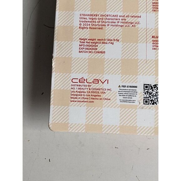 Set Of 4 CELAVI STRAWBERRY SHORTCAKE Berry Kiss LipStick Kit Flavored NEW - Picture 11 of 11